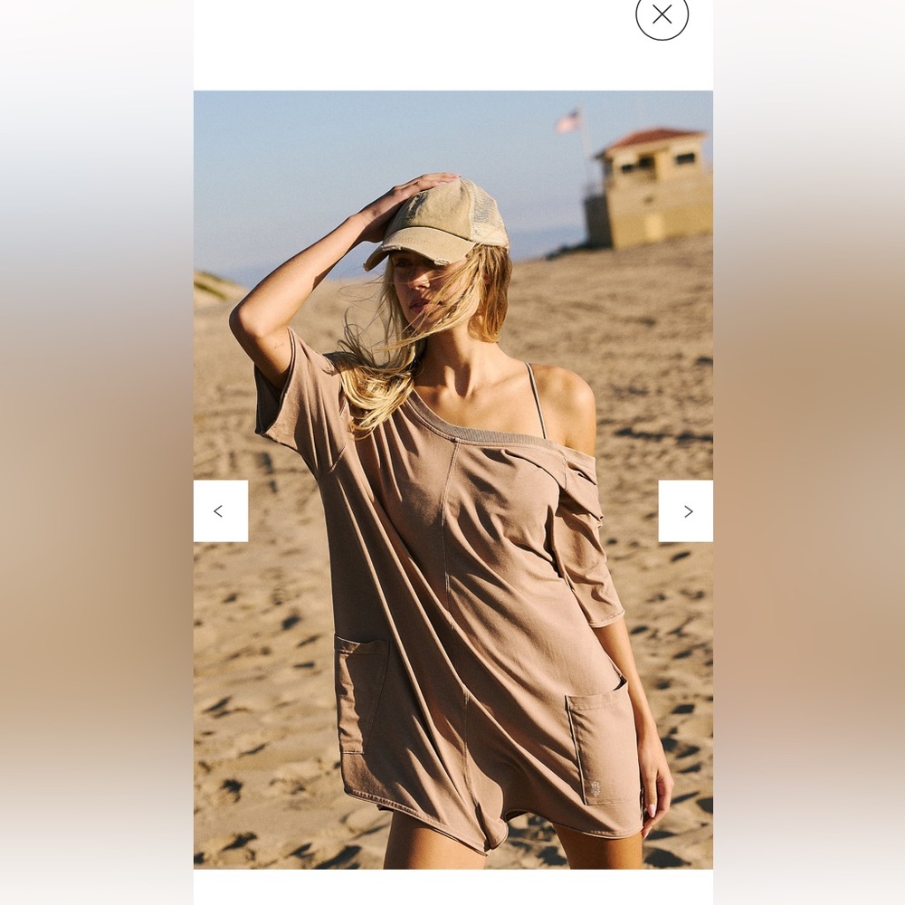 Free People Mocha Latte Tee Romper